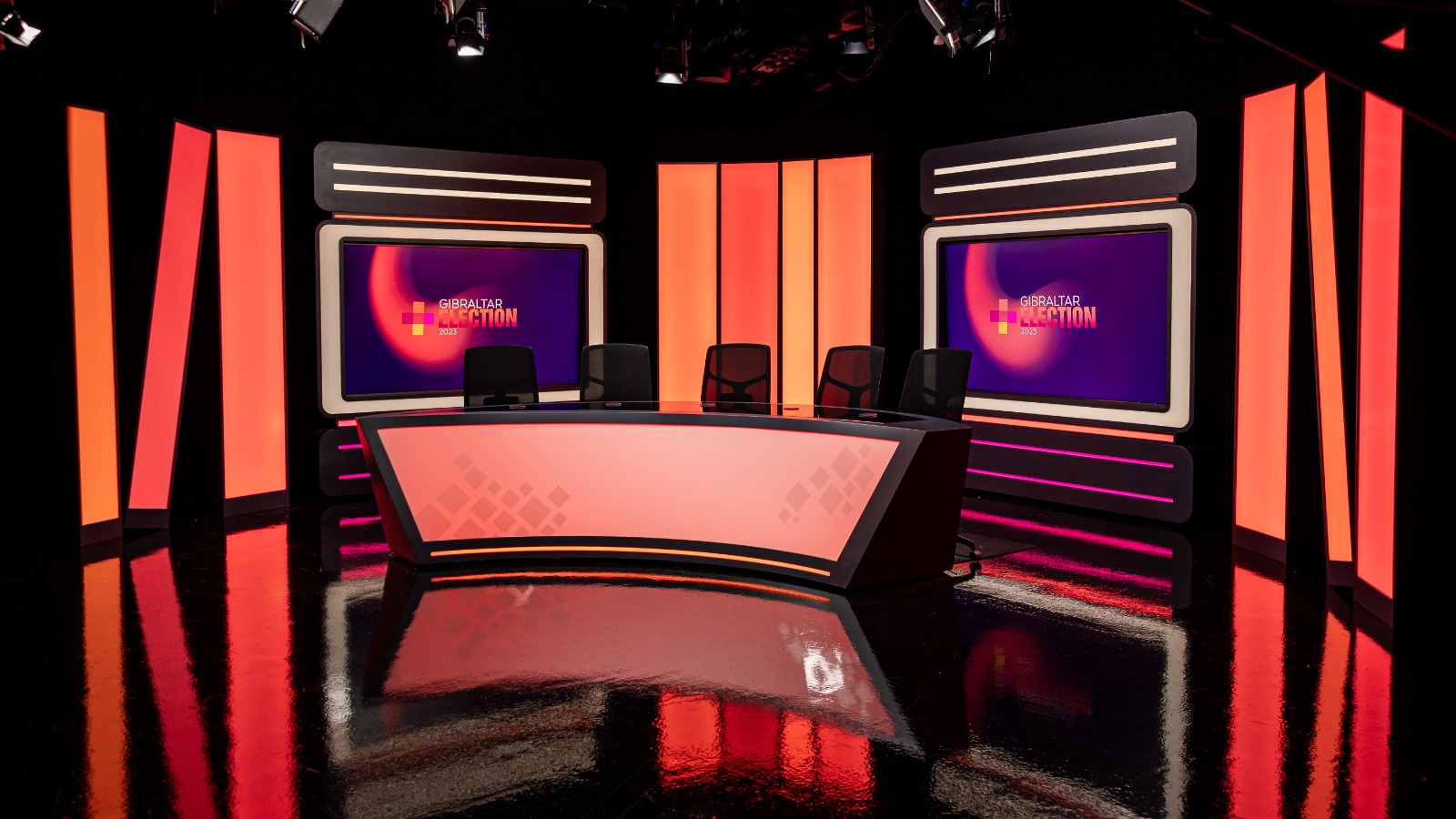 TV news set design