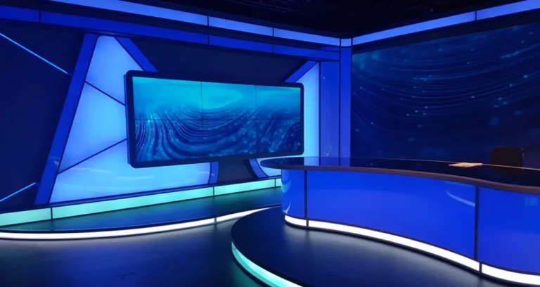 TV Studio Set Design and Construction for AlGHAD TV Studio