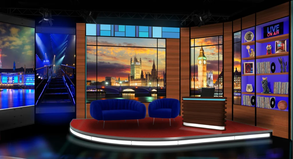 Chat show set design
TV studio hire